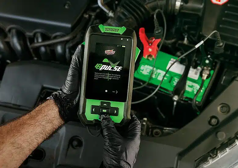 Interstate Batteries Pulse Tester under hood